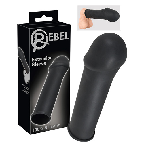 Rebel Penis Sleeve with Extension - Solid Head